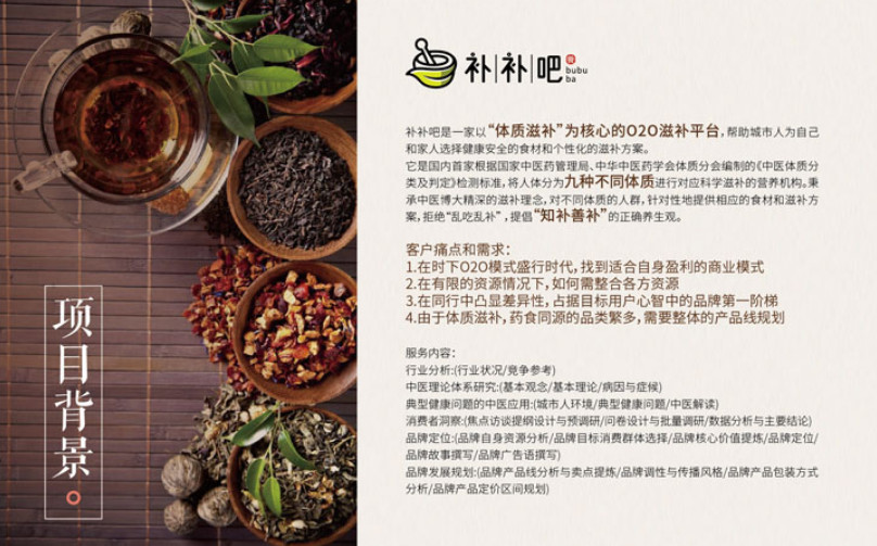 項(xiàng)目背景 保健品牌全案策劃設(shè)計(jì)