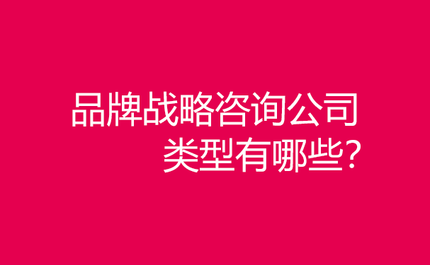 品牌戰(zhàn)略咨詢公司類型有哪些？